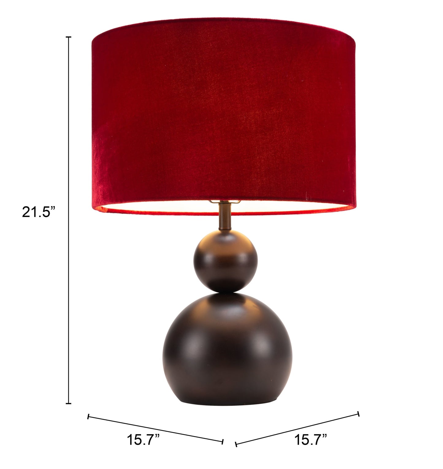 Shobu Red Table Lamp - Ornate Home