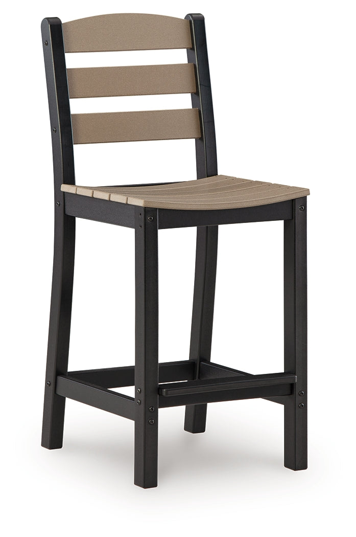 Shoreline Beach Black/Beige Counter Table Set (Set of 3)- Viva Furn