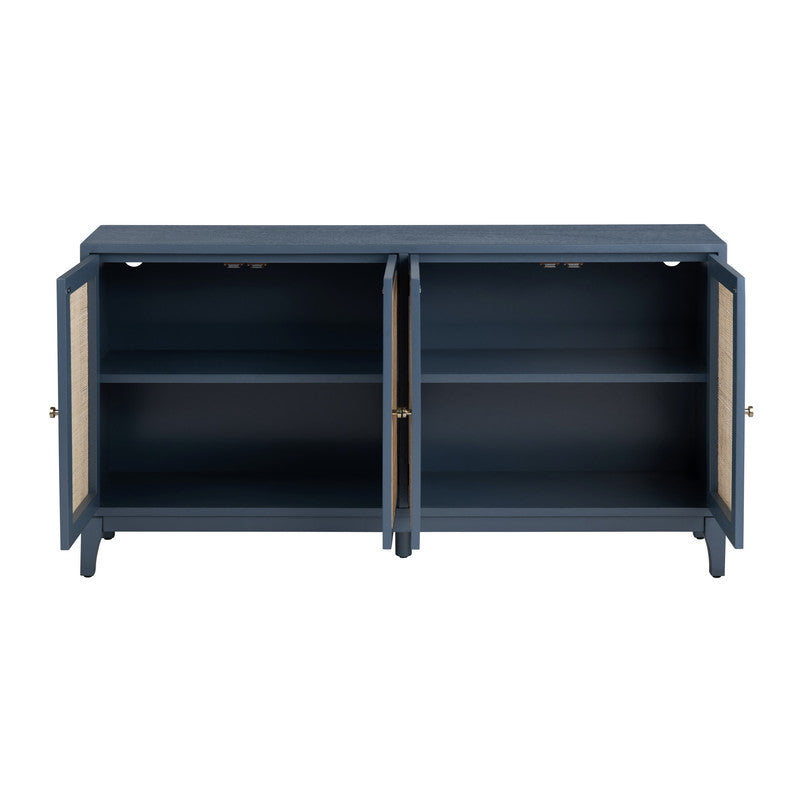 Shoreside Blue/Brown Four-Door Sideboard - Ornate Home