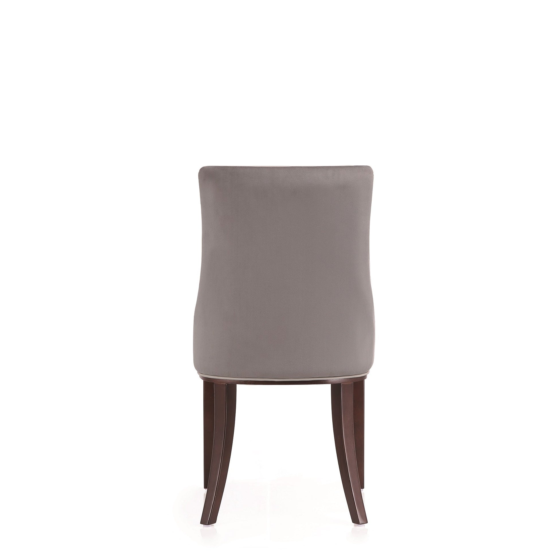 Shubert 6-Piece Faux Leather and Velvet Dining Chair Set in Light Grey - Ornate Home