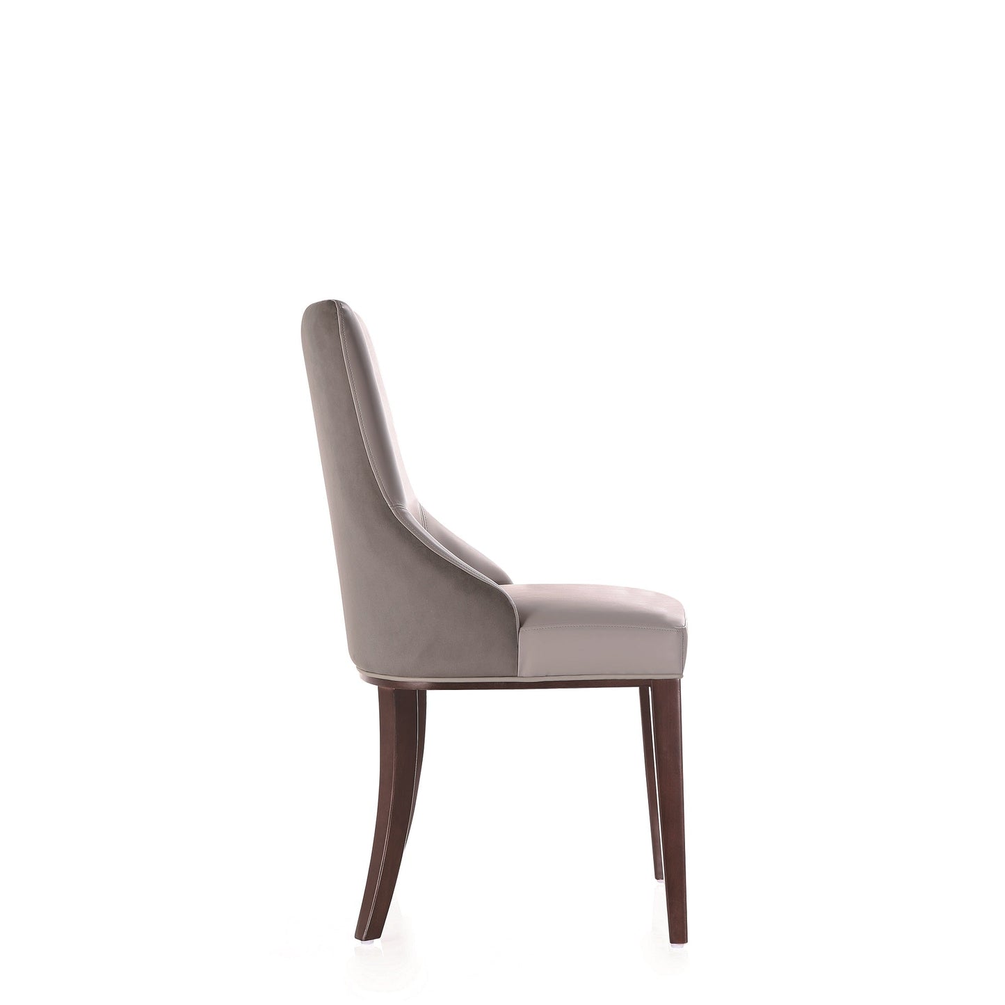Shubert 8-Piece Faux Leather and Velvet Dining Chair Set in Light Grey - Ornate Home