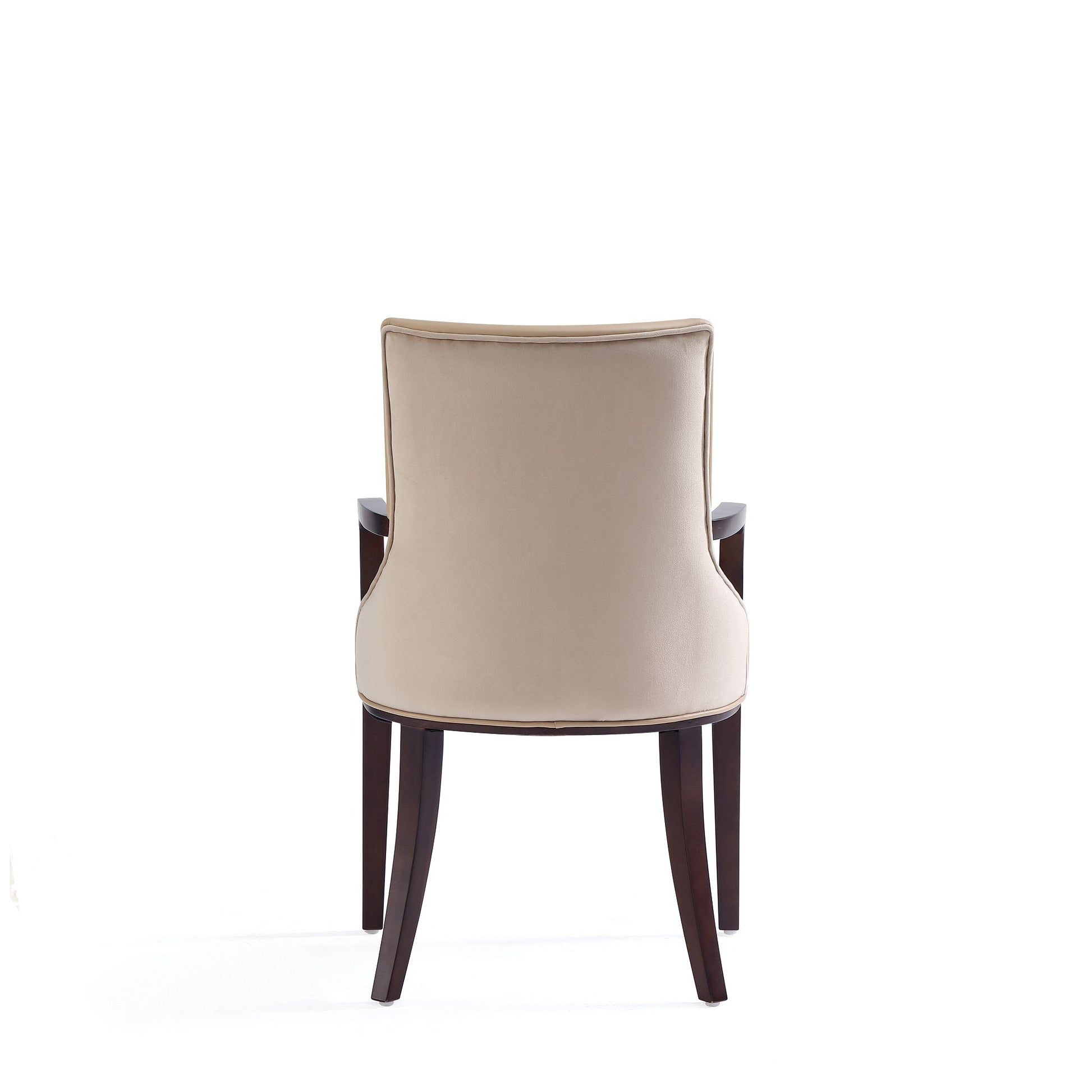Shubert 8-Piece Faux Leather and Velvet Dining Chair Set in Tan - Ornate Home