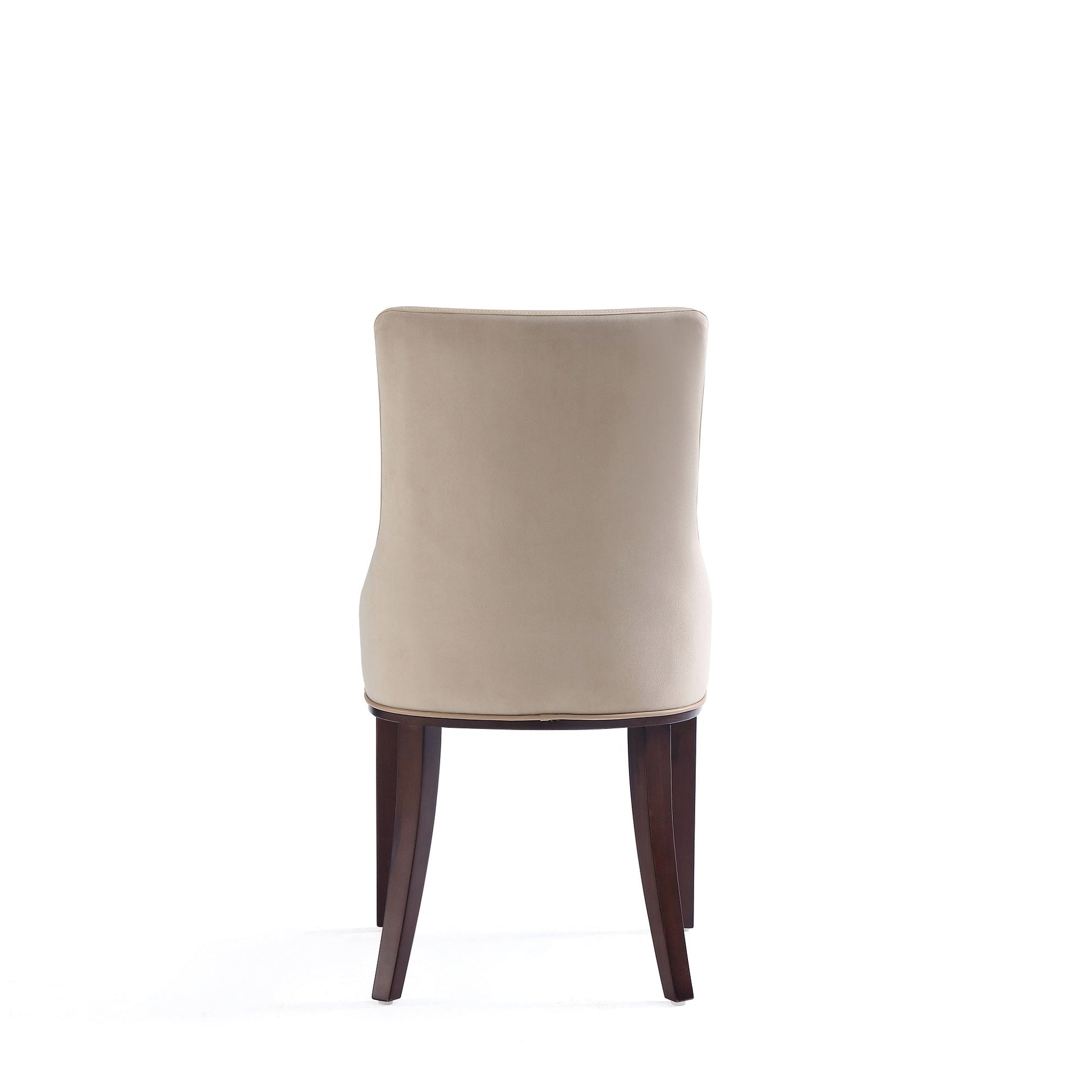 Shubert 8-Piece Faux Leather and Velvet Dining Chair Set in Tan - Ornate Home