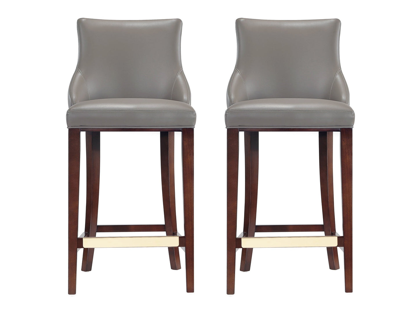 Shubert Barstool in Dark Taupe (set of 2) - Ornate Home