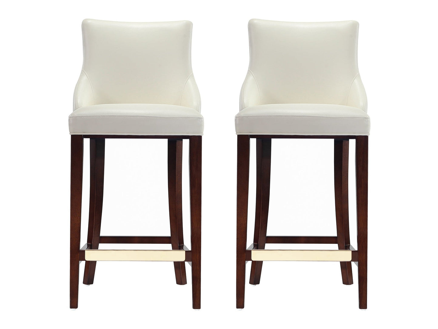 Shubert Barstool in Ivory (set of 2) - Ornate Home