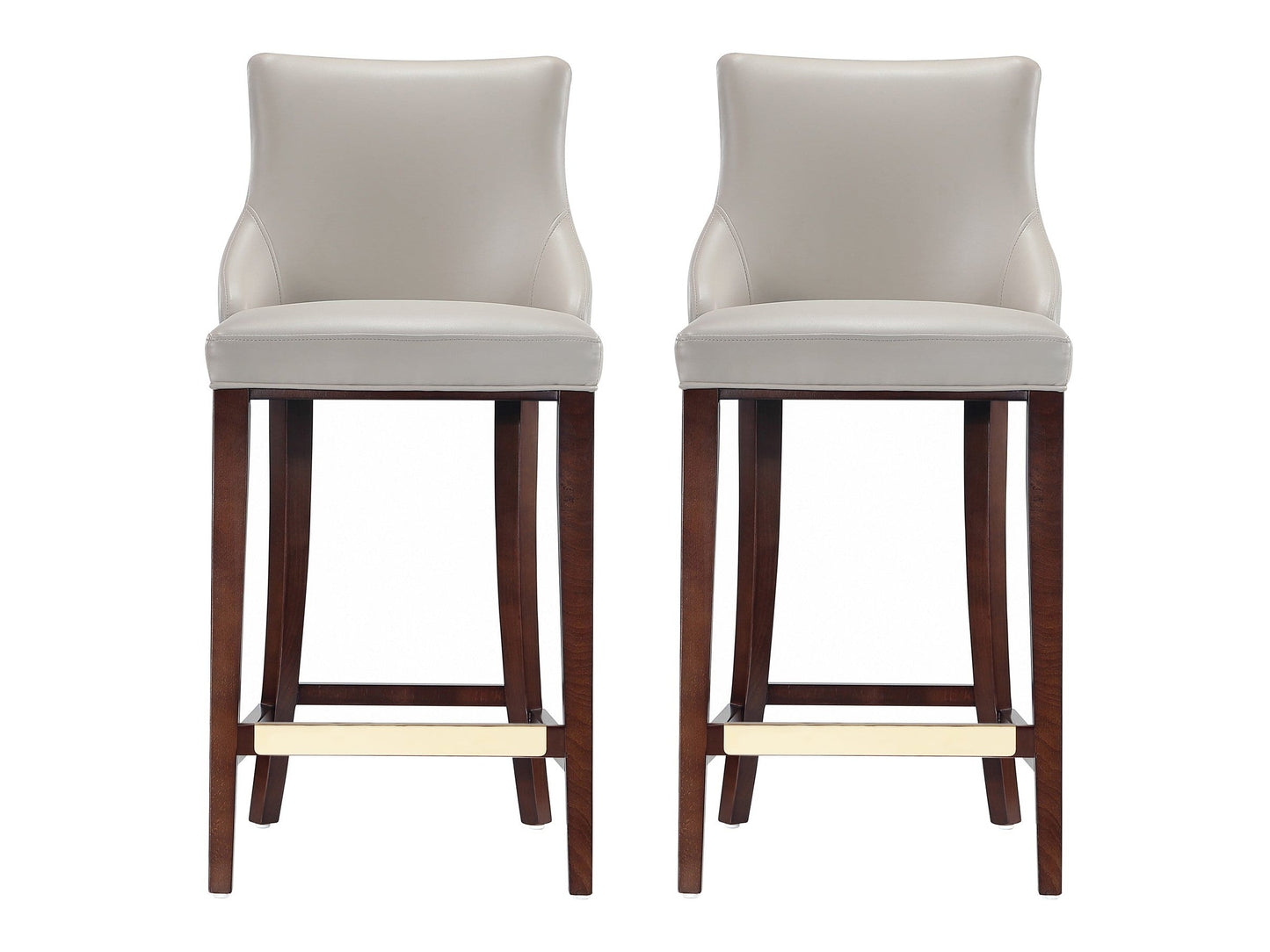 Shubert Barstool in Light Grey (set of 2) - Ornate Home