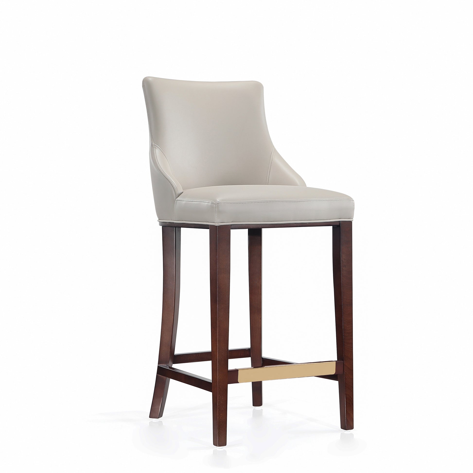 Shubert Barstool in Light Grey (set of 2) - Ornate Home