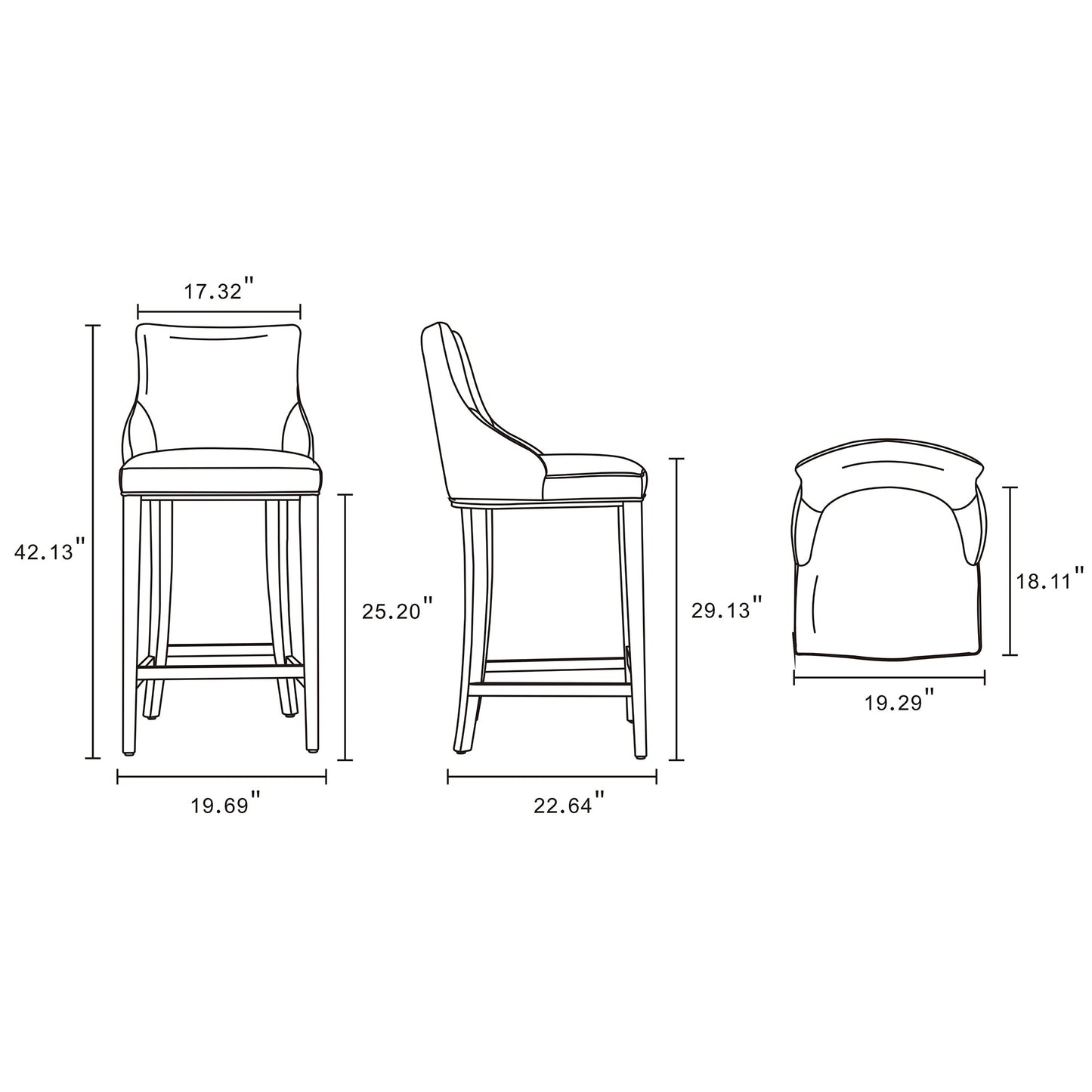 Shubert Barstool in Tan - Ornate Home