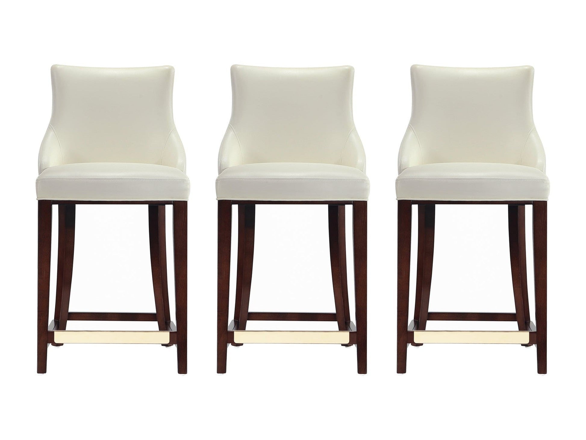 Shubert Counter Stool in Ivory (set of 3) - Ornate Home