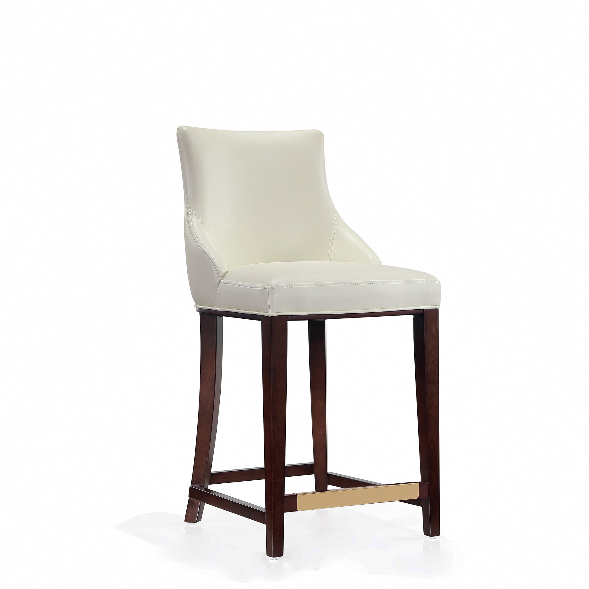 Shubert Counter Stool in Ivory (set of 3) - Ornate Home