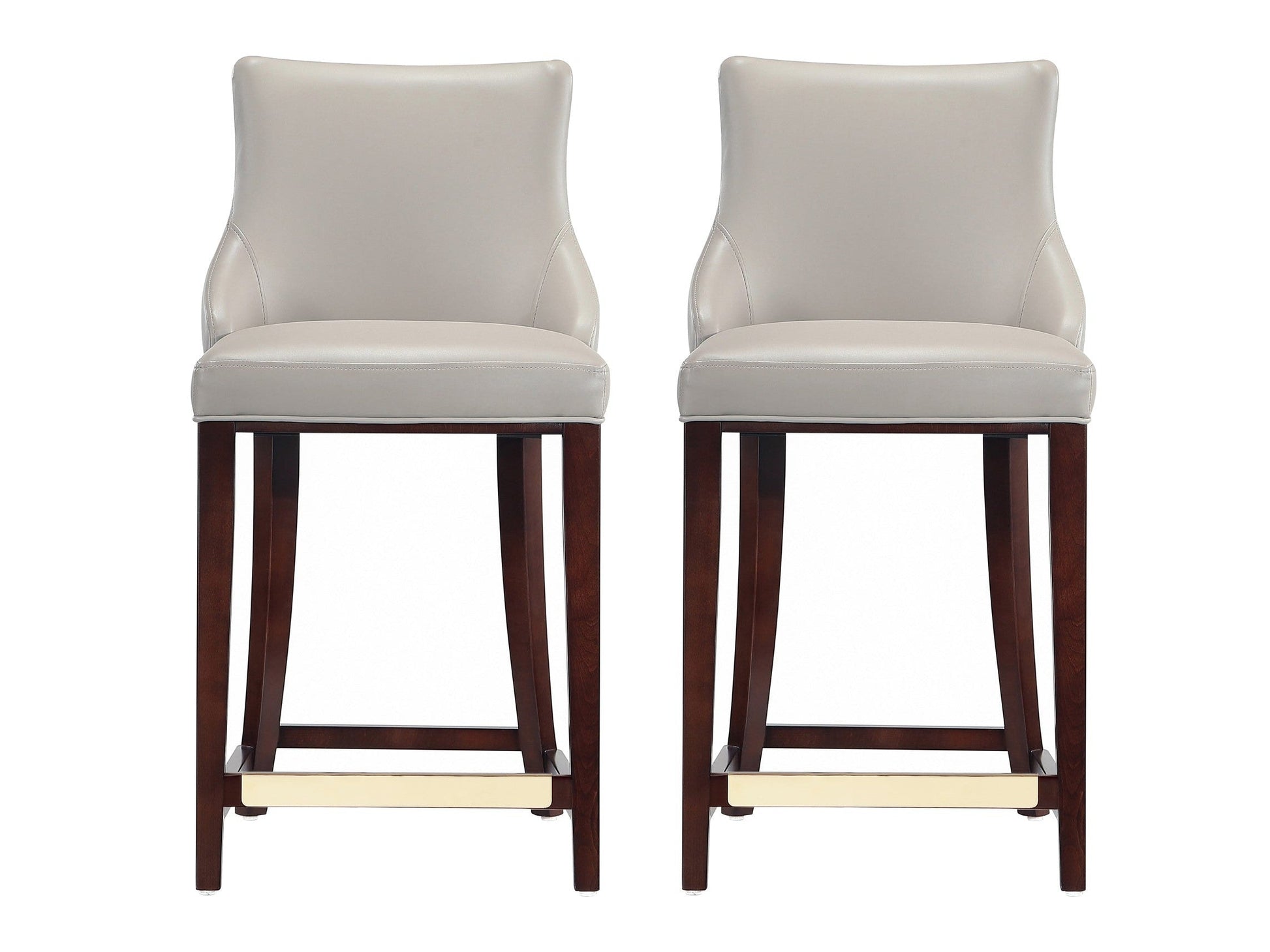Shubert Counter Stool in Light Grey (set of 2) - Ornate Home