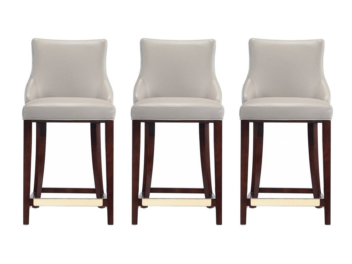 Shubert Counter Stool in Light Grey (set of 3) - Ornate Home