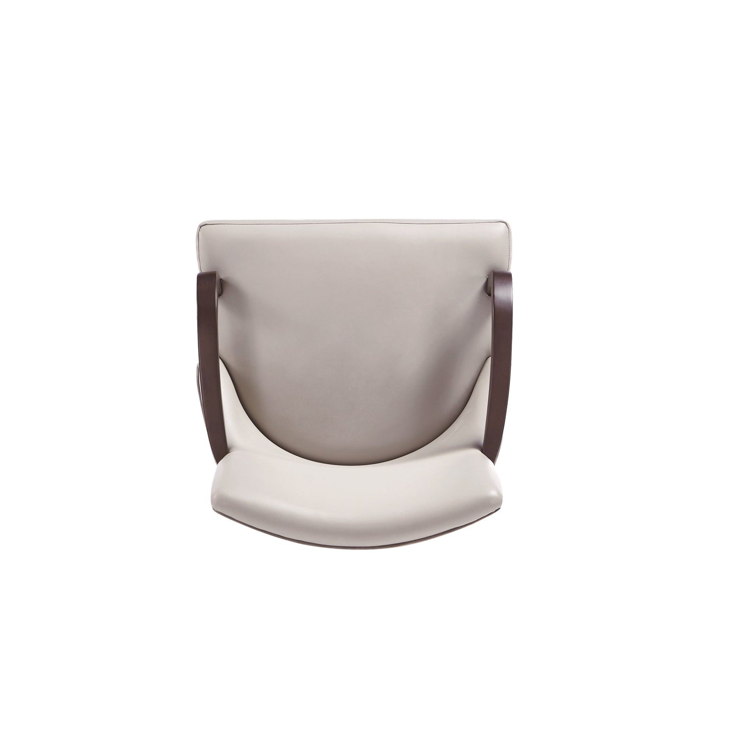 Shubert Faux Leather and Velvet Dining Armchair in Light Grey - Ornate Home