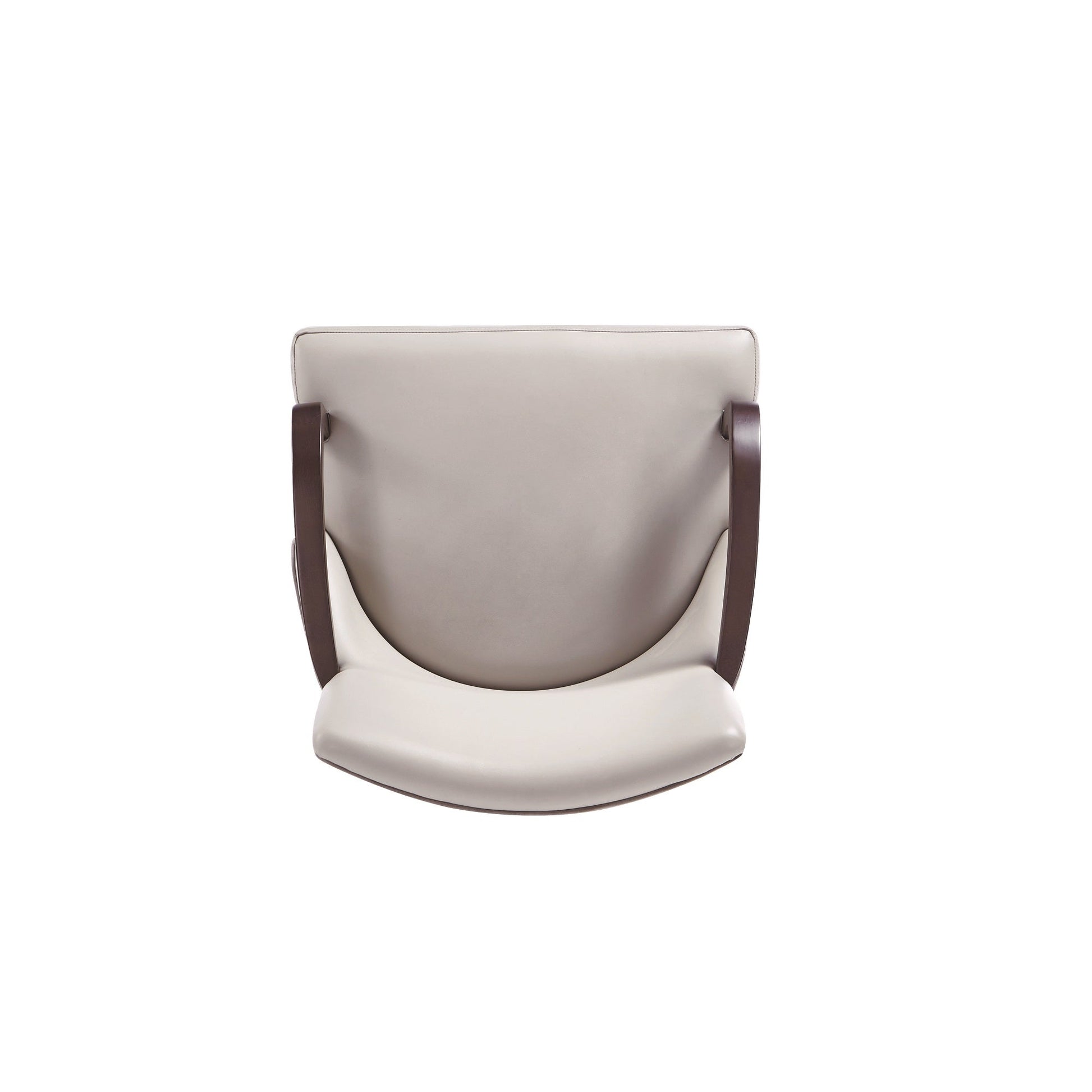 Shubert Faux Leather and Velvet Dining Armchair in Light Grey - Ornate Home