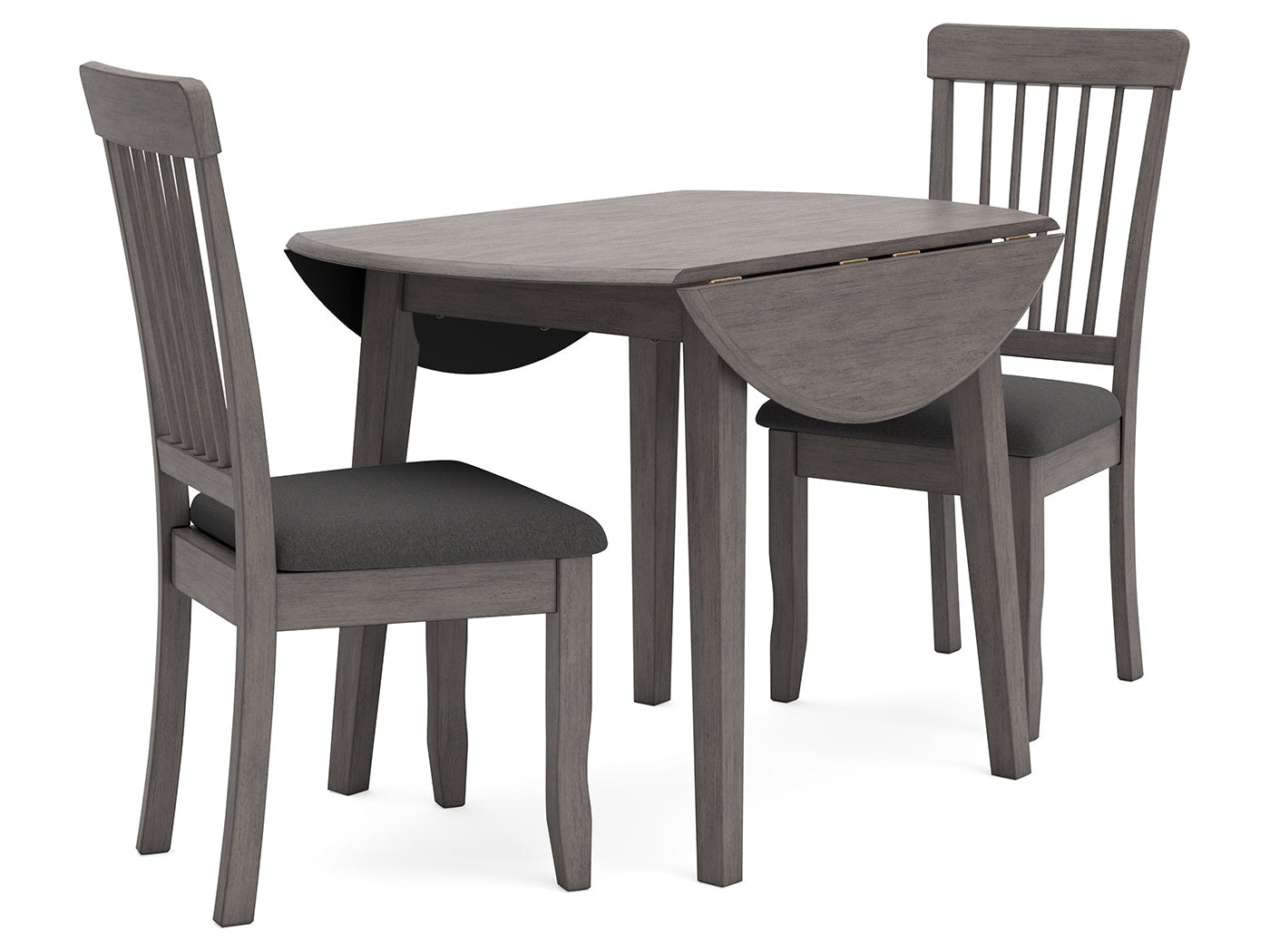 Shullden Gray Dining Table and 2 Chairs- Viva Furn