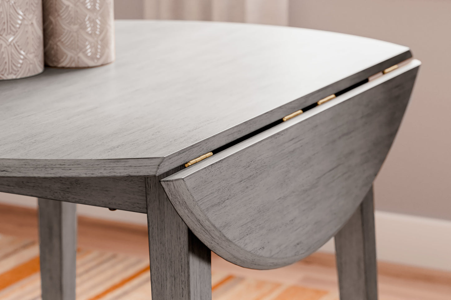Shullden Gray Dining Table and 2 Chairs- Viva Furn
