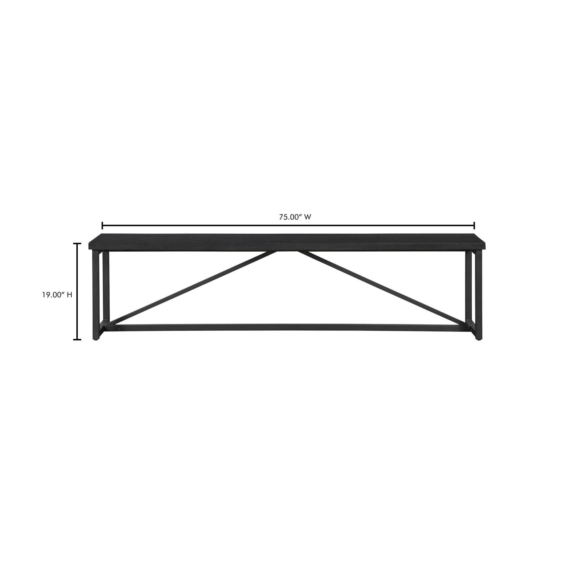 Sierra Black Bench - Ornate Home