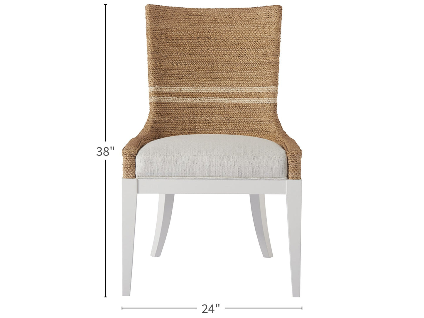 Siesta Key Sailcloth/White Dining Chair (Set of 2) - Ornate Home