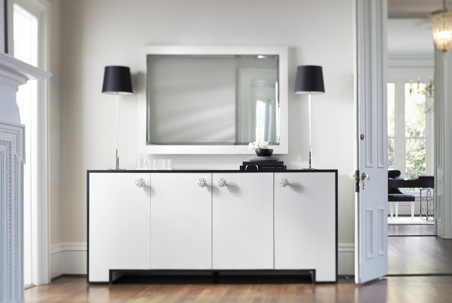 Silhouette Eggshell/Onyx Buffet - Ornate Home