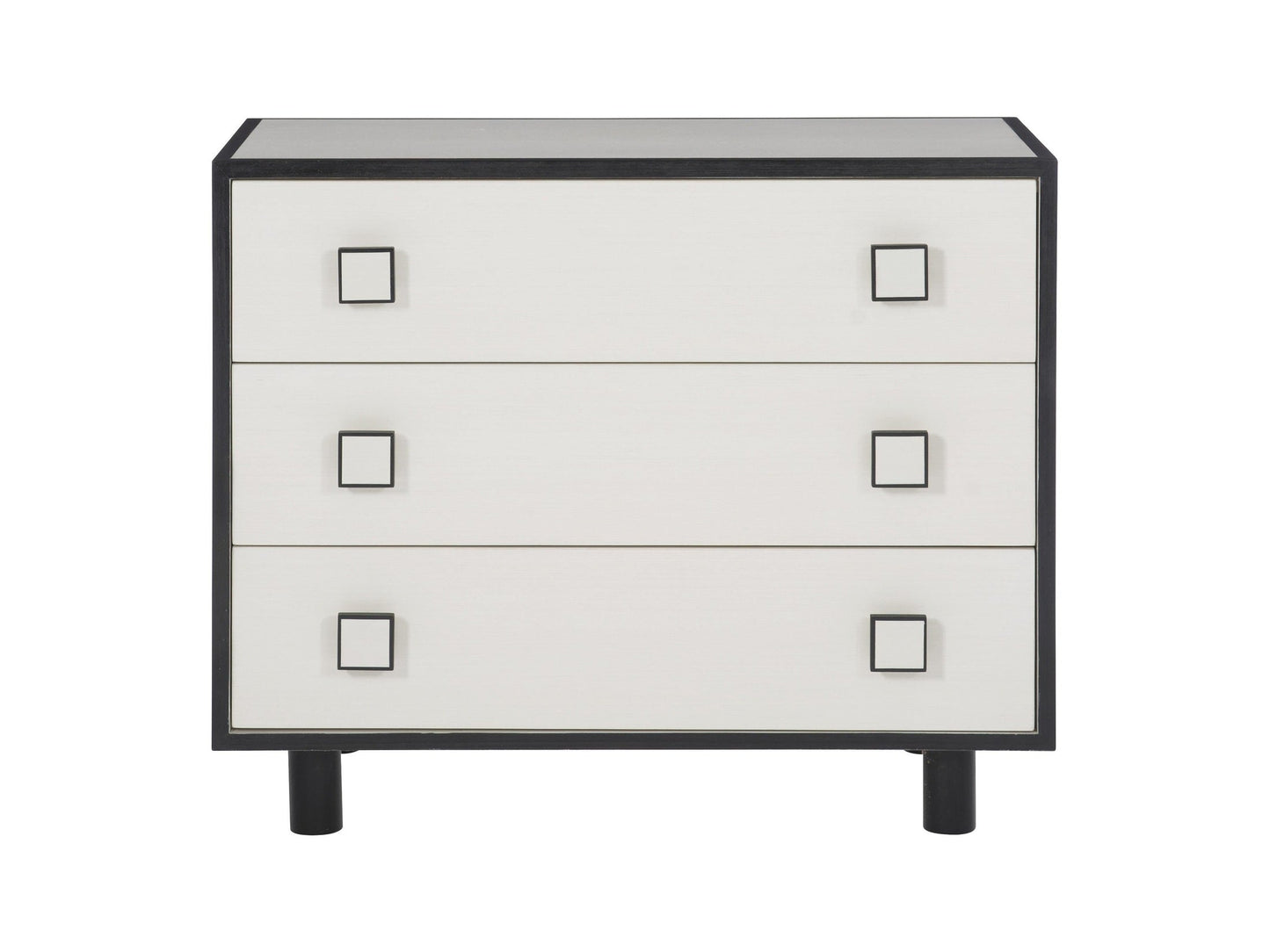 Silhouette Eggshell/Onyx Nightstand - Ornate Home
