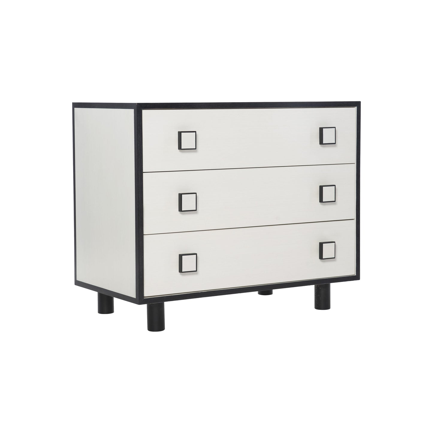 Silhouette Eggshell/Onyx Nightstand - Ornate Home