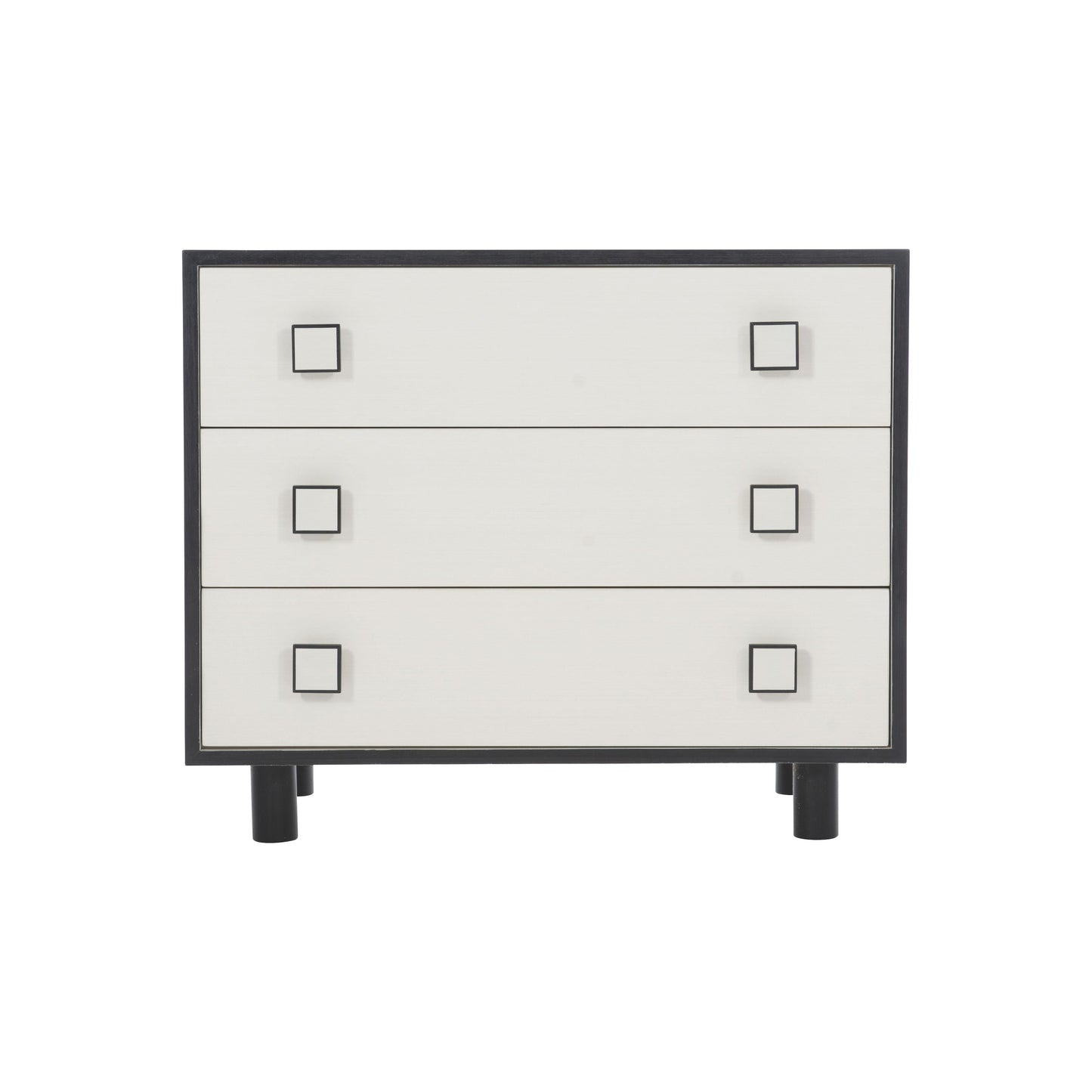 Silhouette Eggshell/Onyx Nightstand - Ornate Home