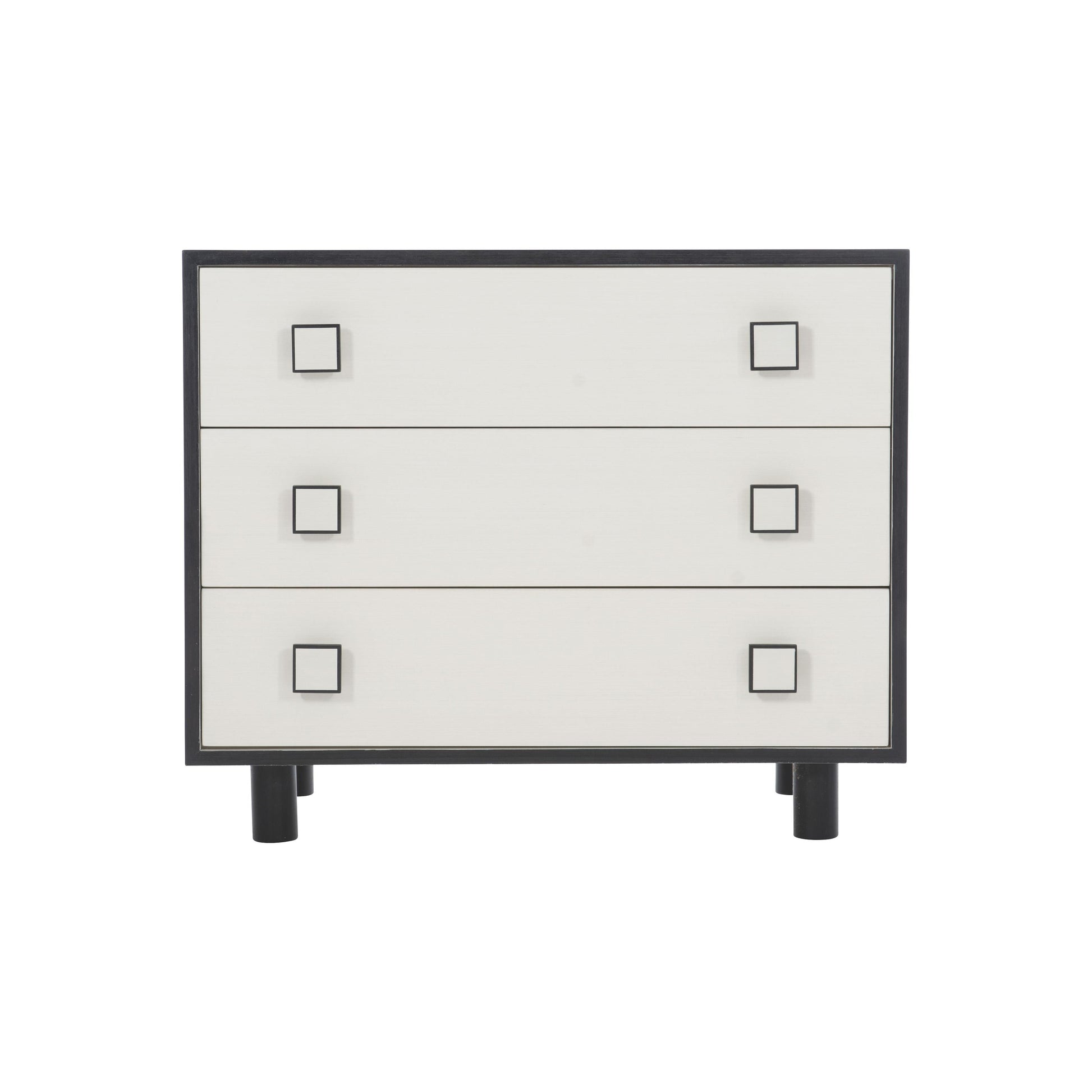 Silhouette Eggshell/Onyx Nightstand - Ornate Home