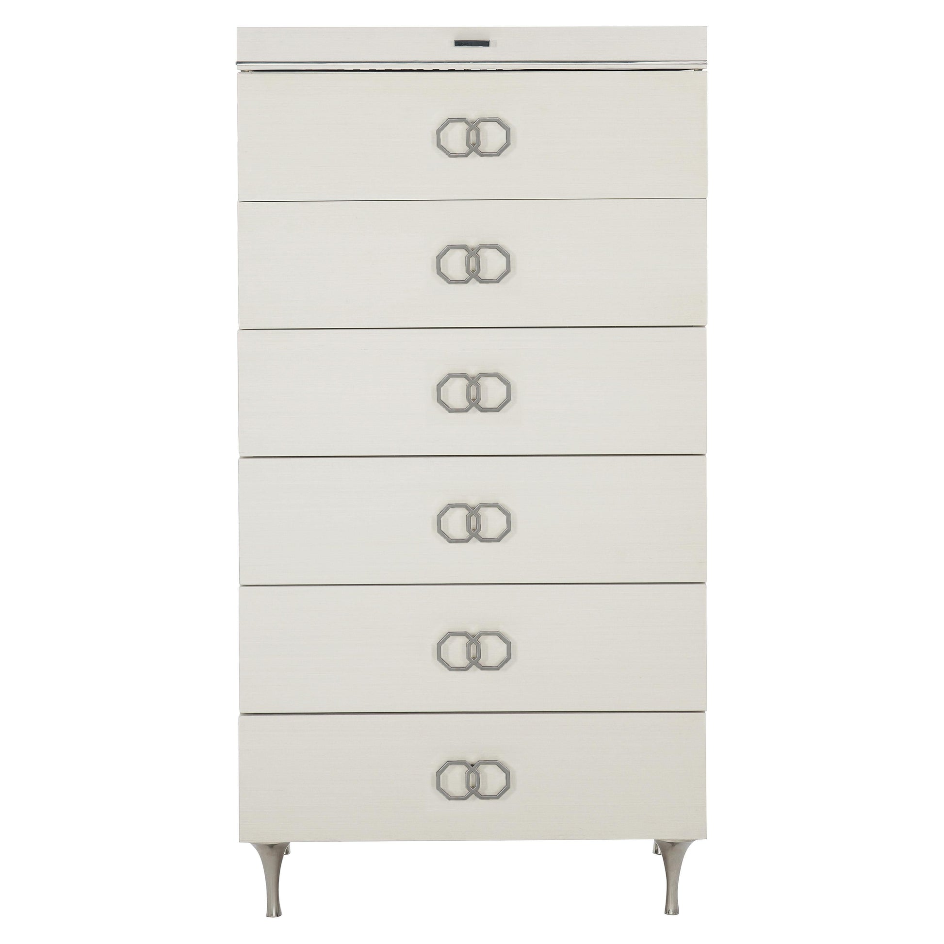Silhouette Eggshell Tall Drawer Chest - Ornate Home
