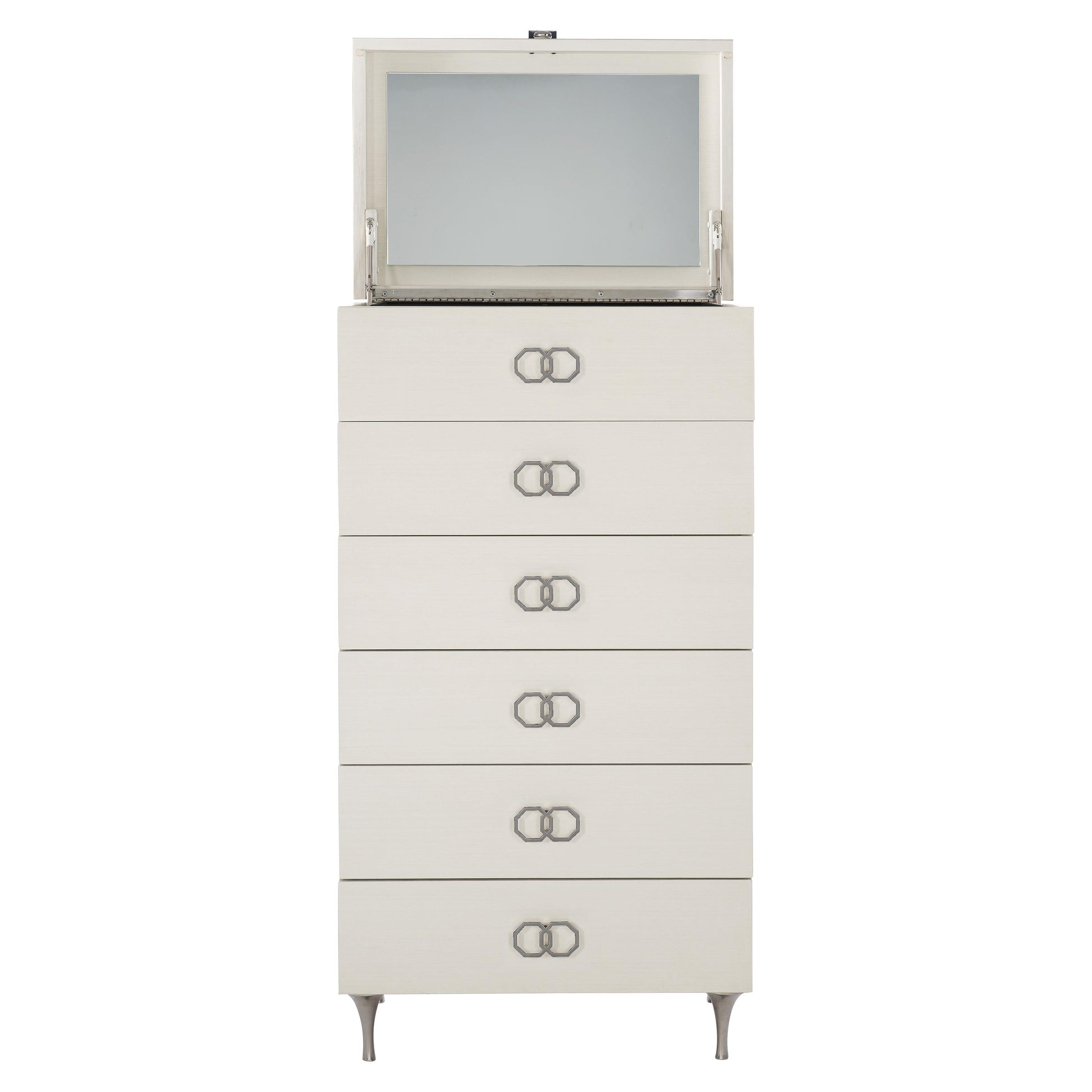 Silhouette Eggshell Tall Drawer Chest - Ornate Home