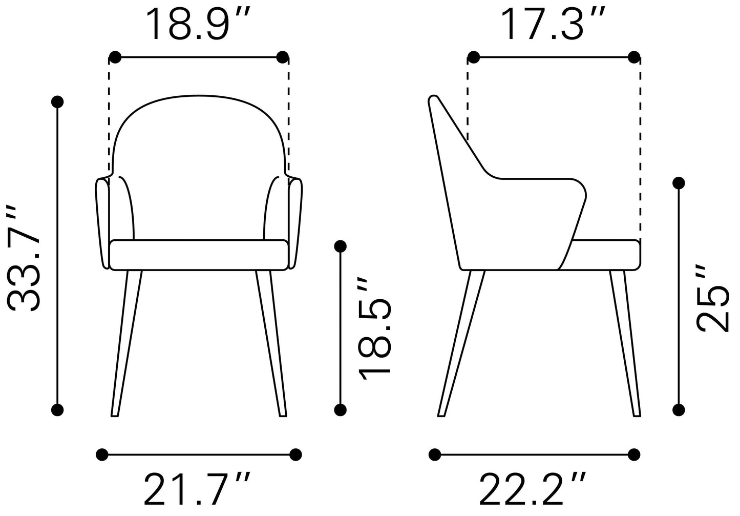 Silloth Brown Dining Chair - Ornate Home