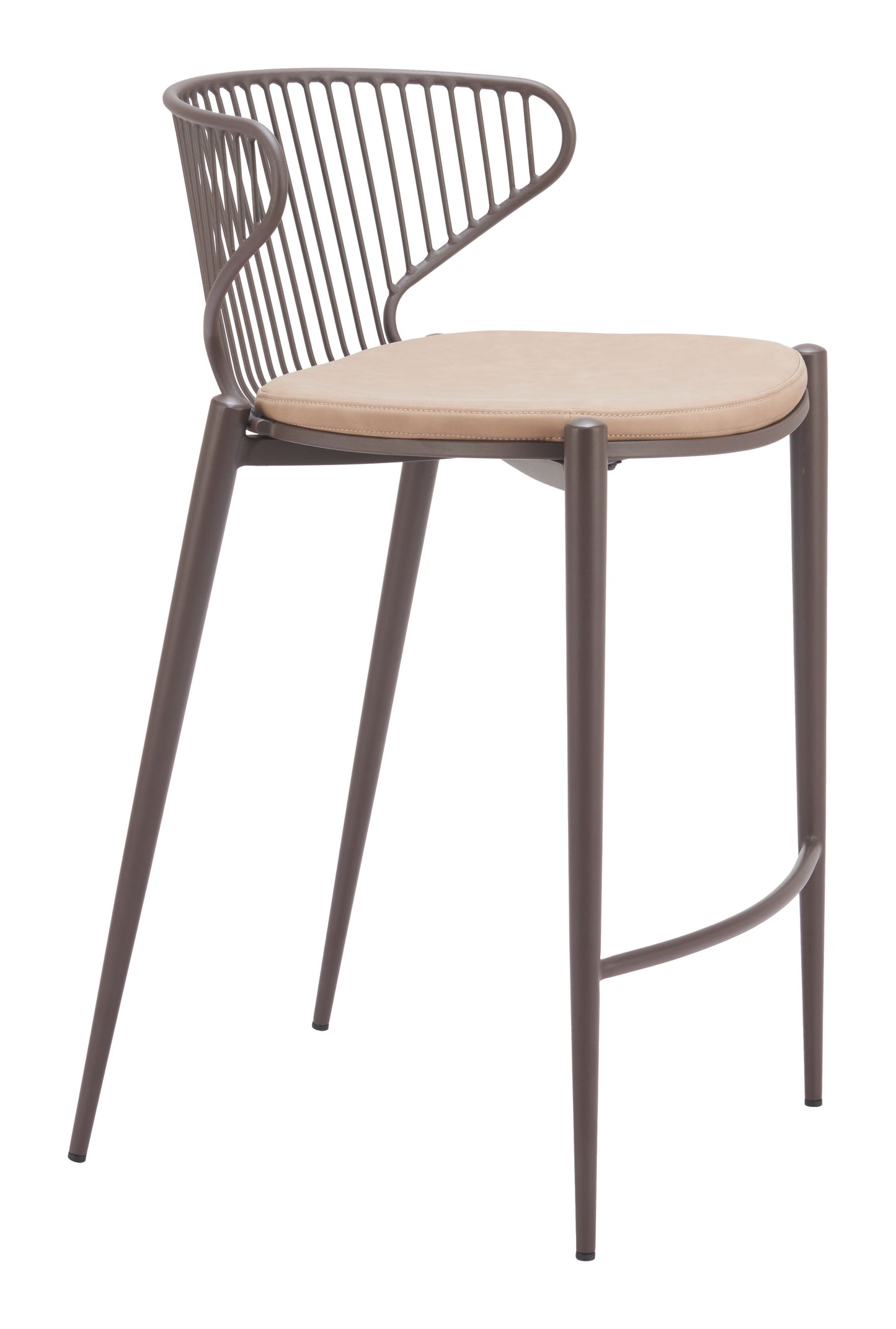 Silues Taupe & Brown Counter Stool (Set of 2) - Ornate Home