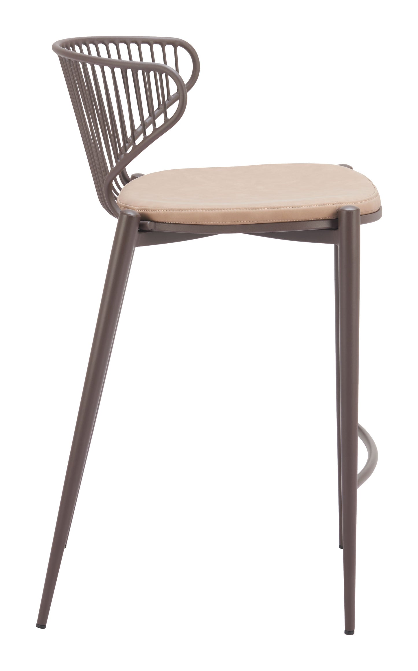 Silues Taupe & Brown Counter Stool (Set of 2) - Ornate Home