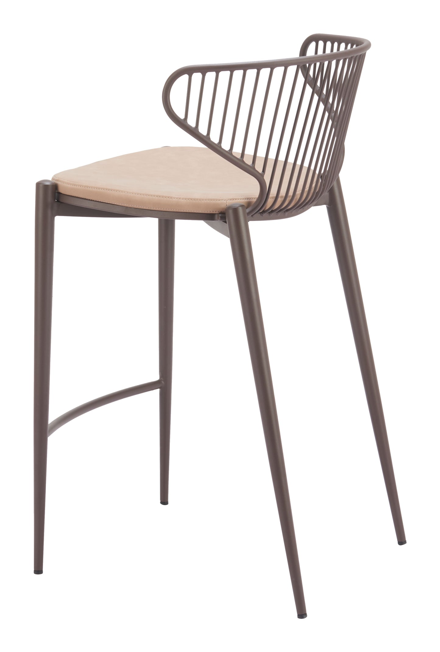 Silues Taupe & Brown Counter Stool (Set of 2) - Ornate Home