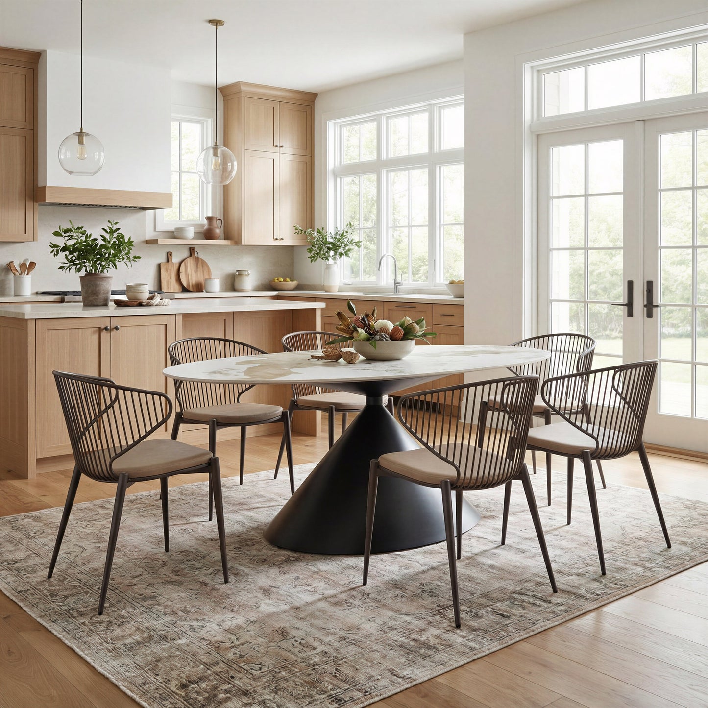 Silues Taupe & Brown Dining Chair (Set of 2) - Ornate Home