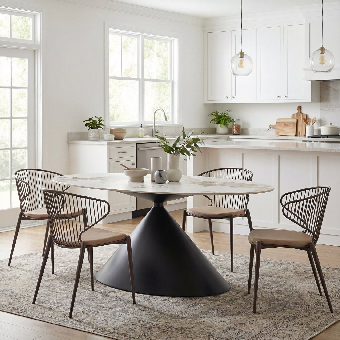 Silues Taupe & Brown Dining Chair (Set of 2) - Ornate Home