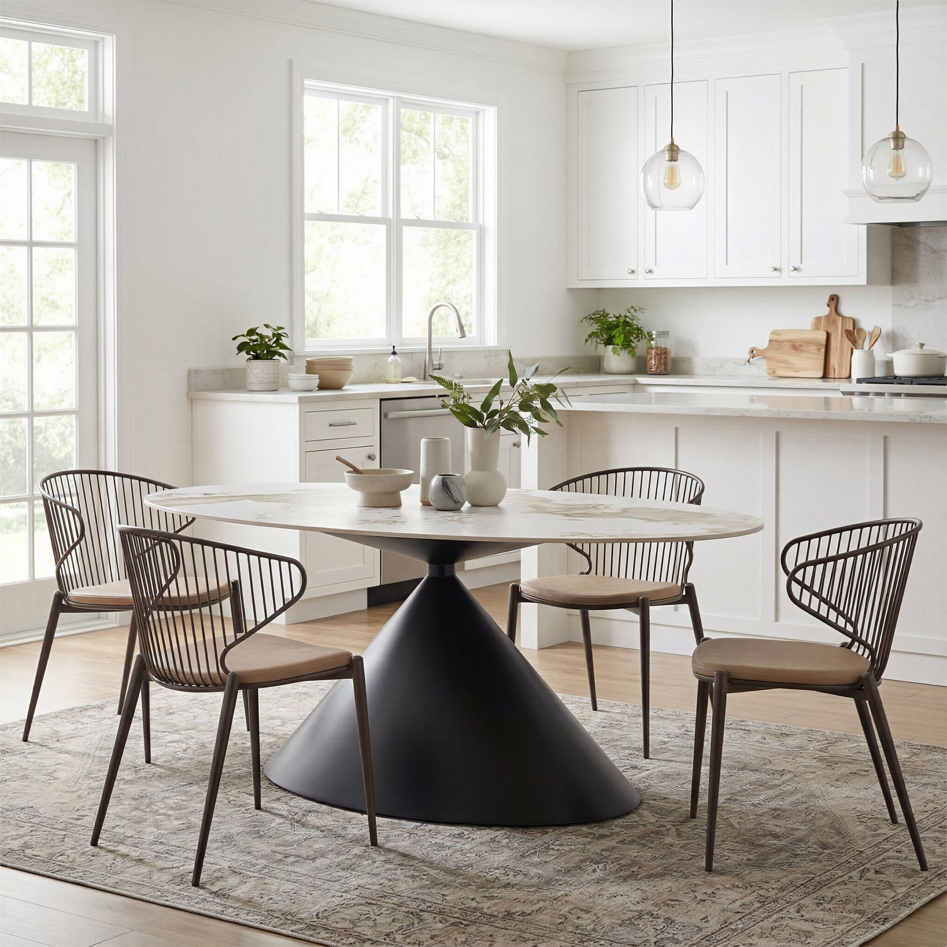 Silues Taupe & Brown Dining Chair (Set of 2) - Ornate Home