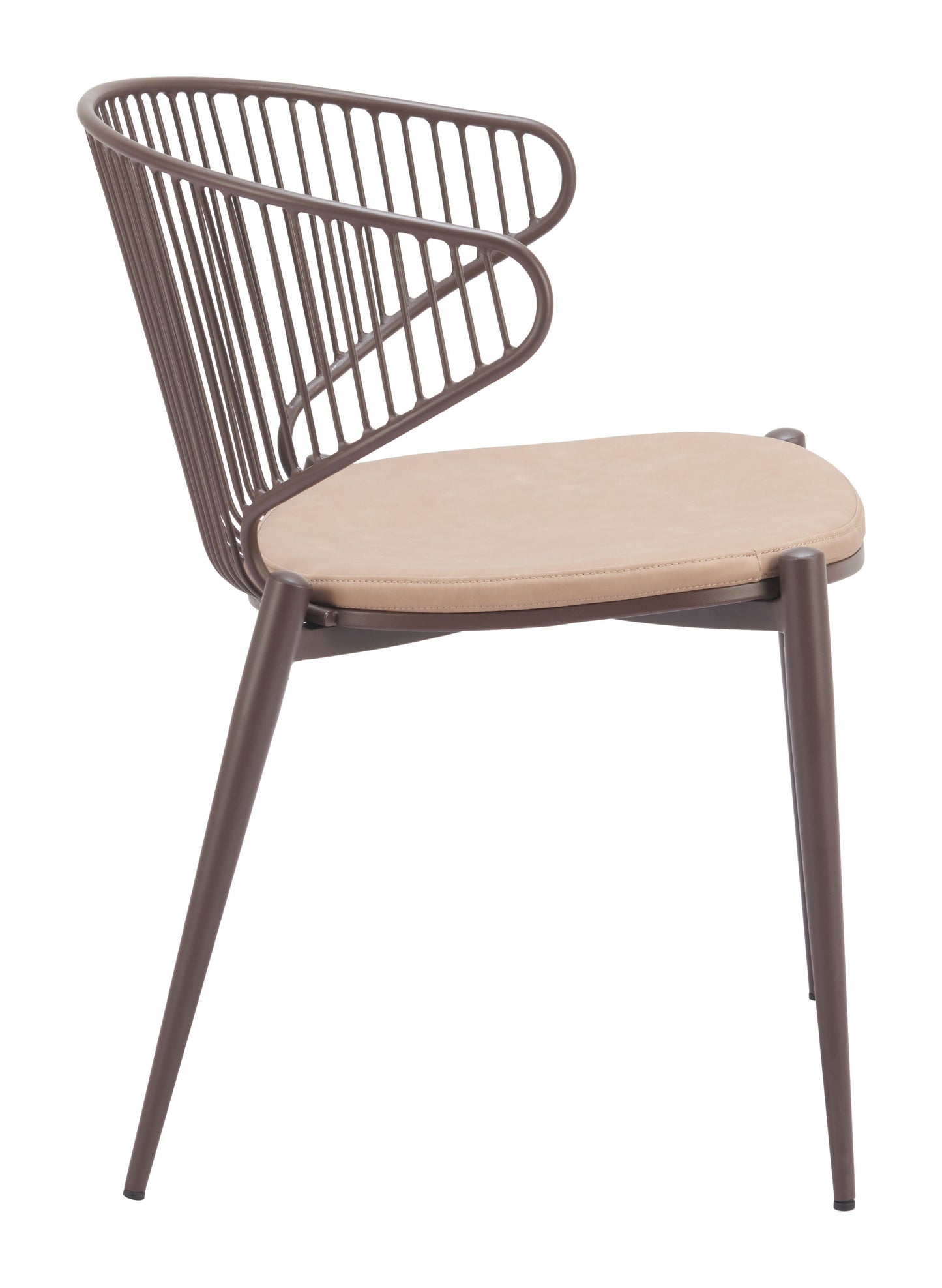 Silues Taupe & Brown Dining Chair (Set of 2) - Ornate Home