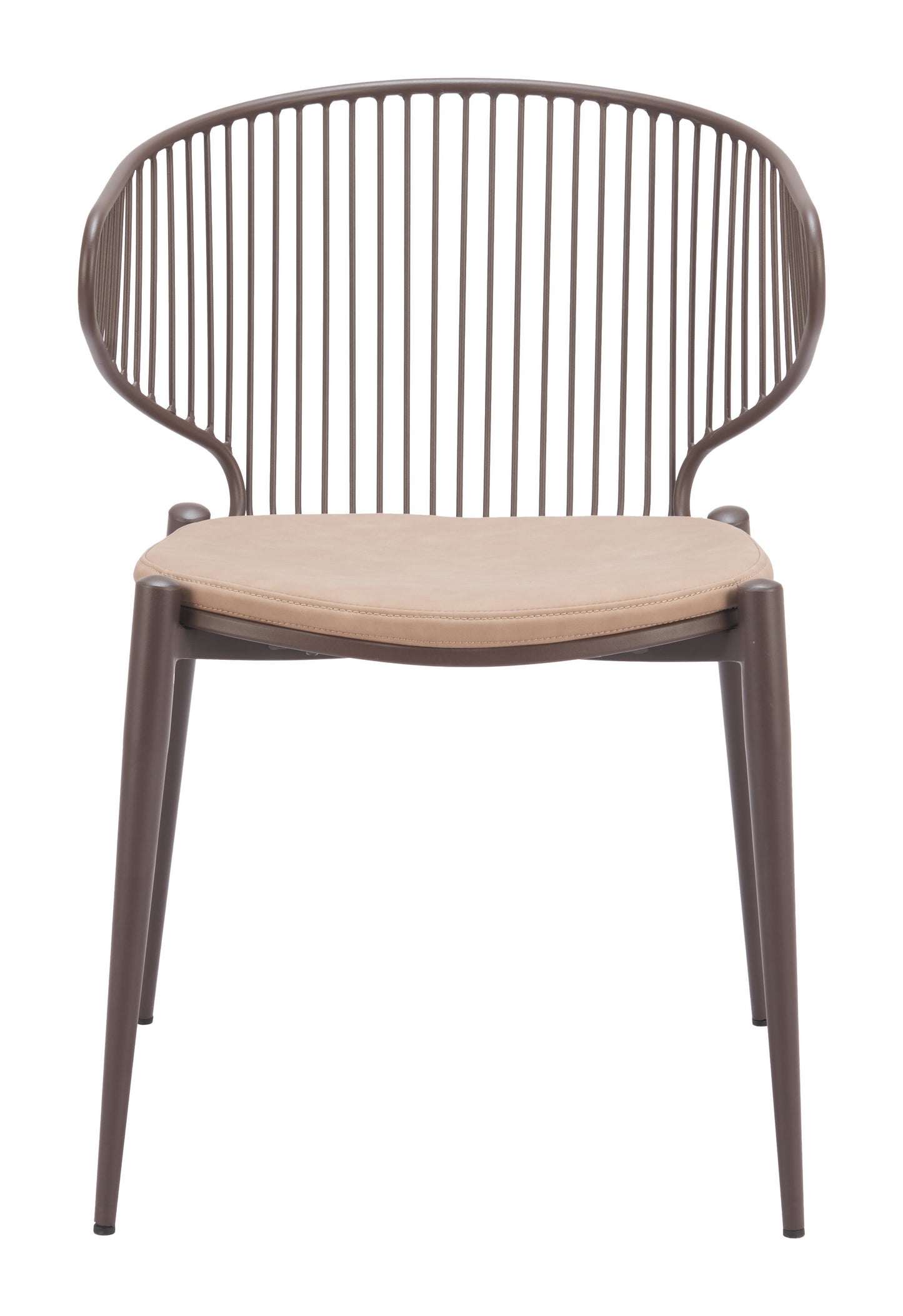 Silues Taupe & Brown Dining Chair (Set of 2) - Ornate Home