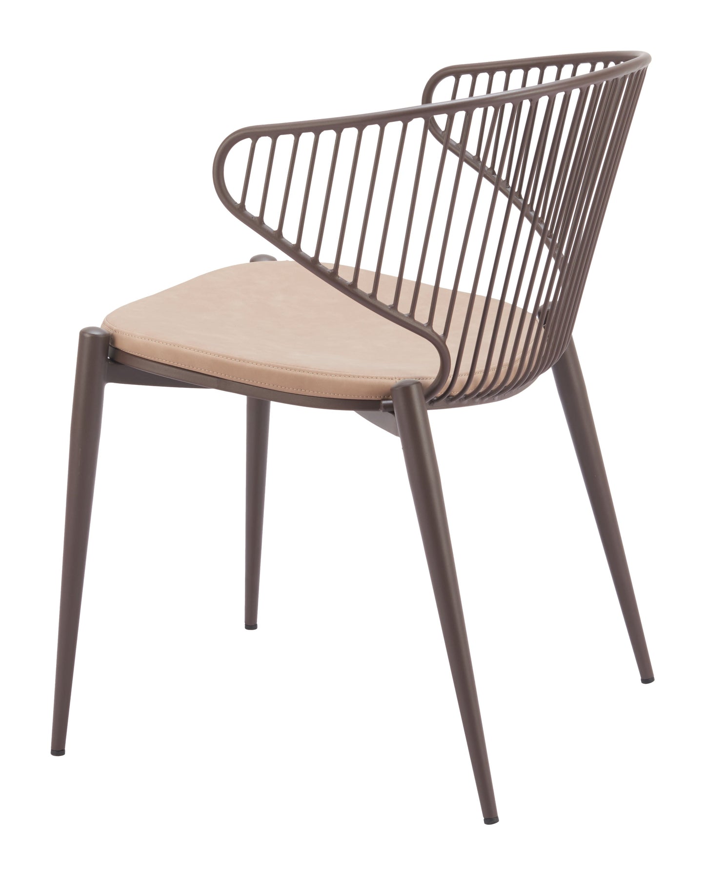 Silues Taupe & Brown Dining Chair (Set of 2) - Ornate Home