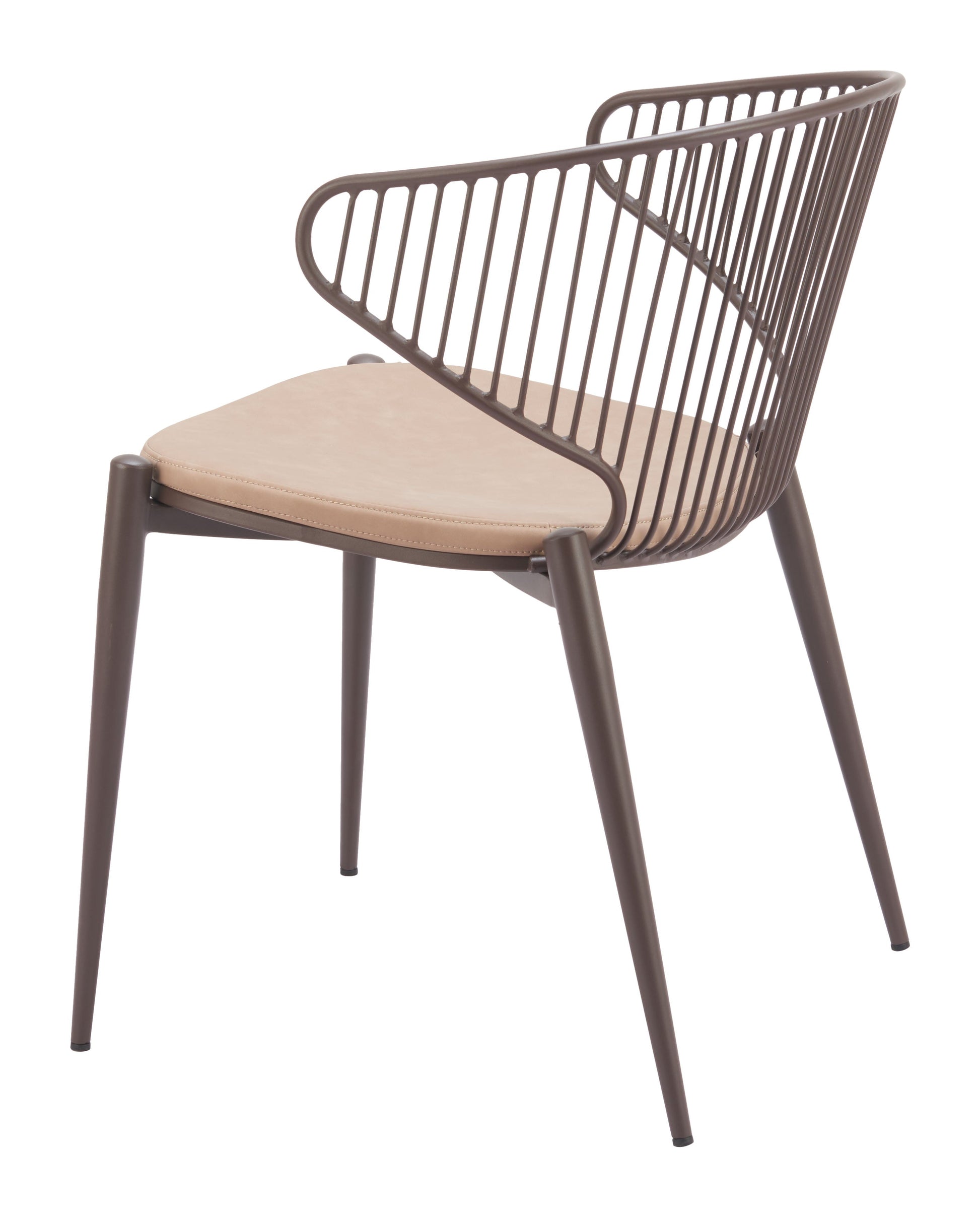 Silues Taupe & Brown Dining Chair (Set of 2) - Ornate Home