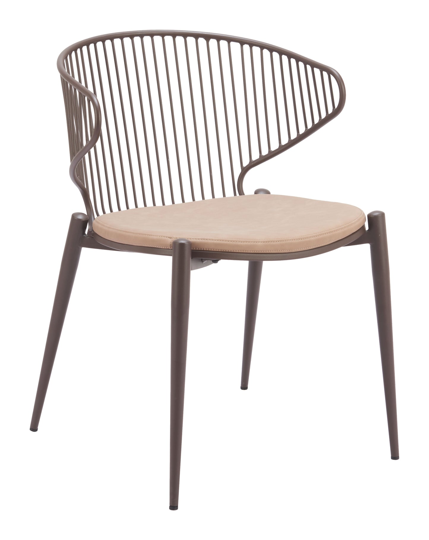 Silues Taupe & Brown Dining Chair (Set of 2) - Ornate Home