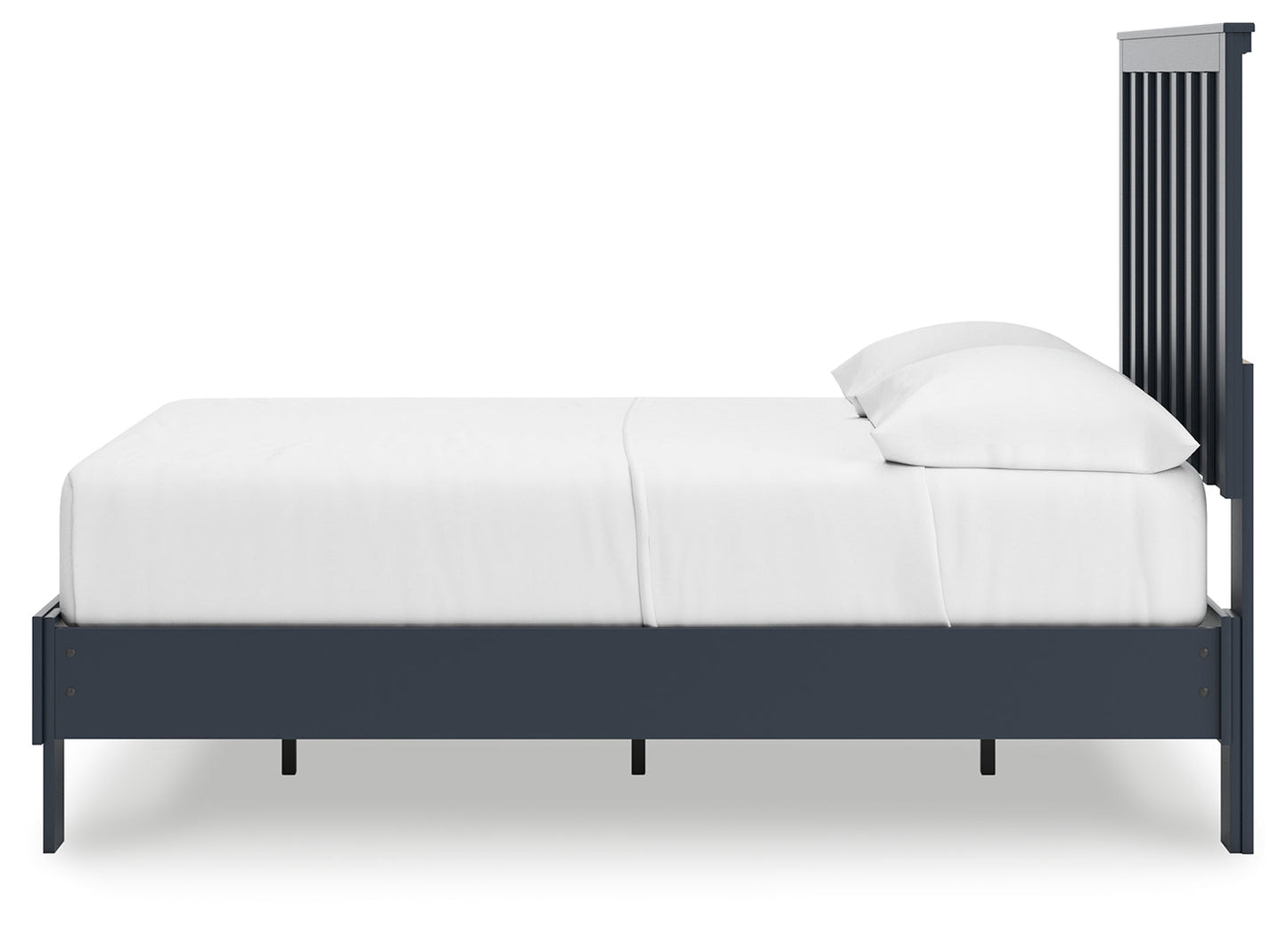 Simmenfort Navy Blue Full Platform Bed- Viva Furn