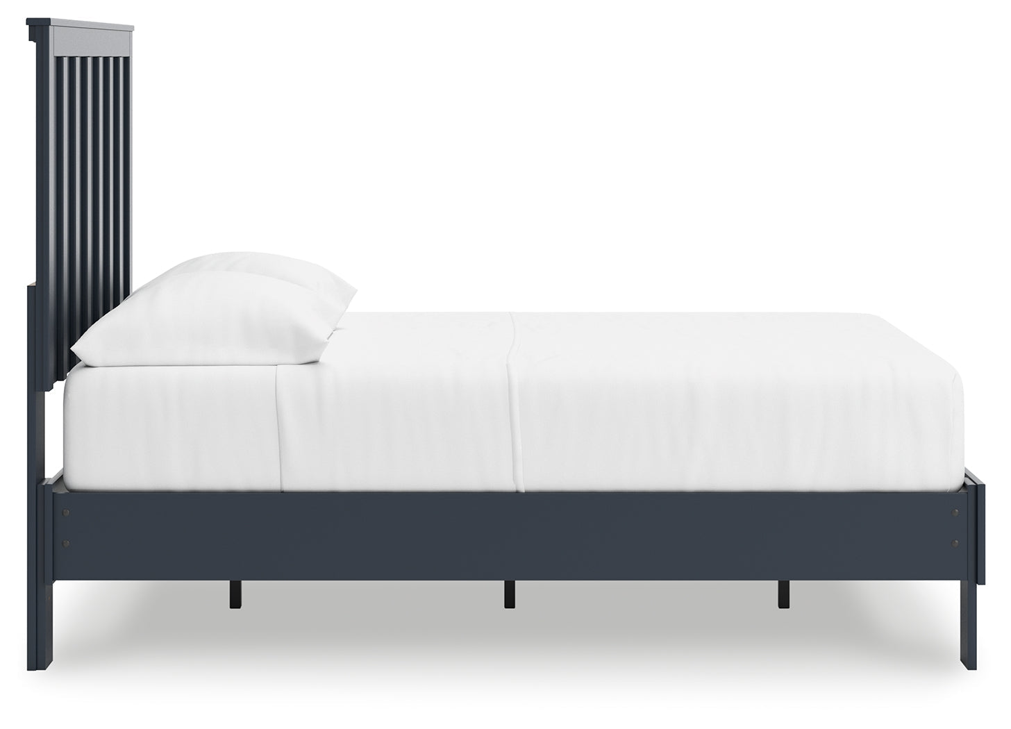 Simmenfort Navy Blue Full Platform Bed- Viva Furn