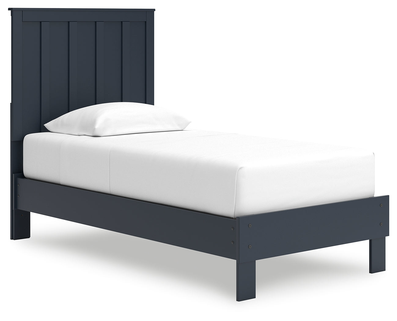Simmenfort Navy Blue Twin Platform Youth Bed- Viva Furn