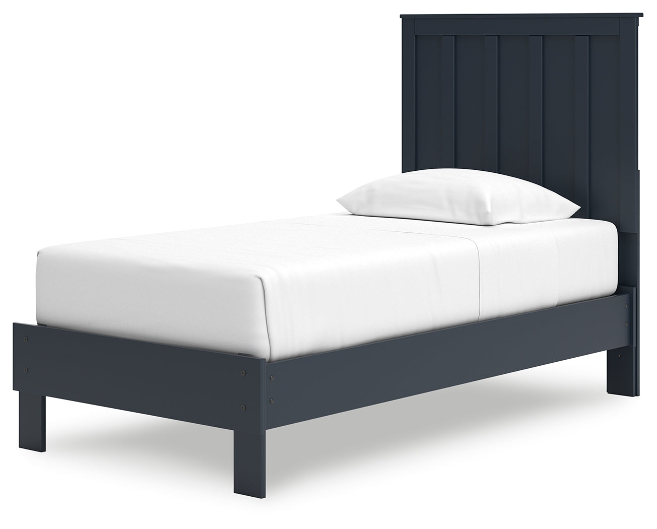 Simmenfort Navy Blue Twin Platform Youth Bed- Viva Furn