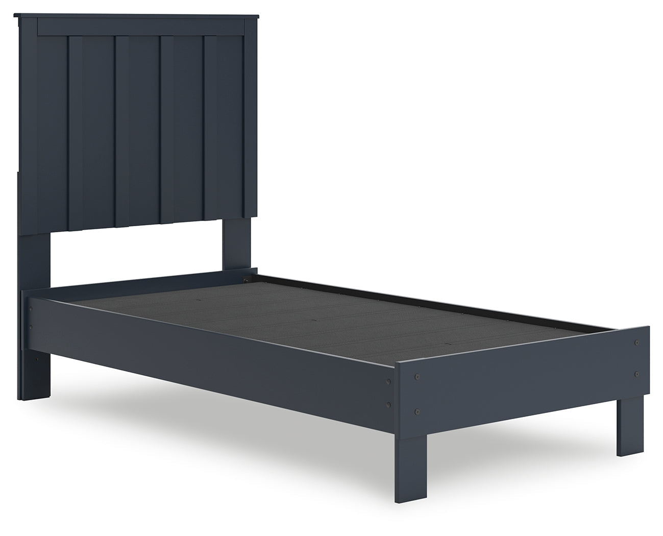 Simmenfort Navy Blue Twin Platform Youth Bed- Viva Furn