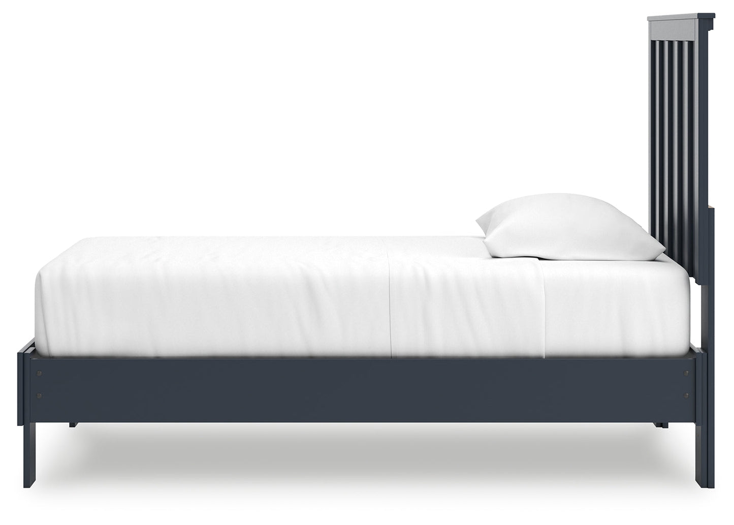 Simmenfort Navy Blue Twin Platform Youth Bed- Viva Furn