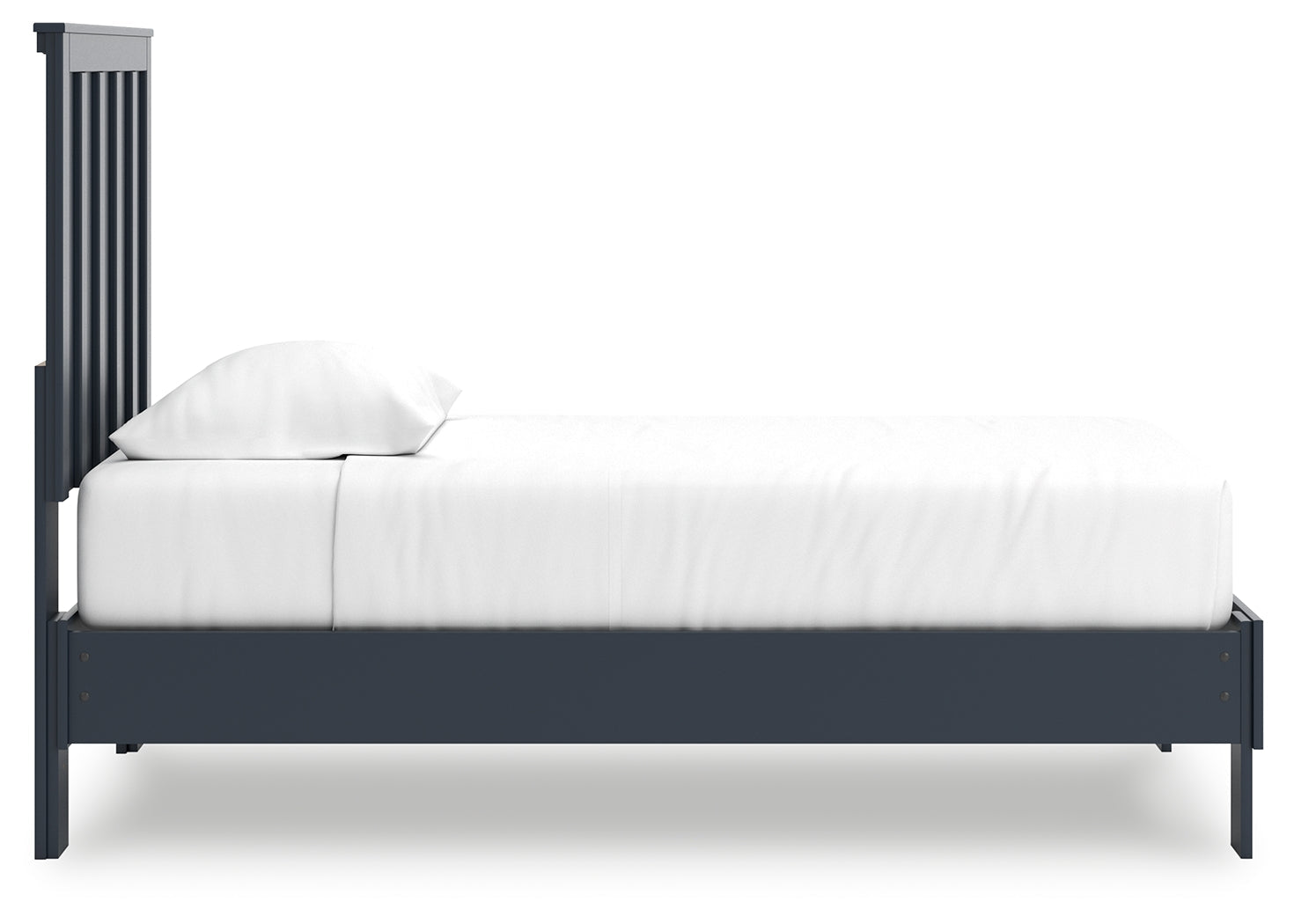 Simmenfort Navy Blue Twin Platform Youth Bed- Viva Furn