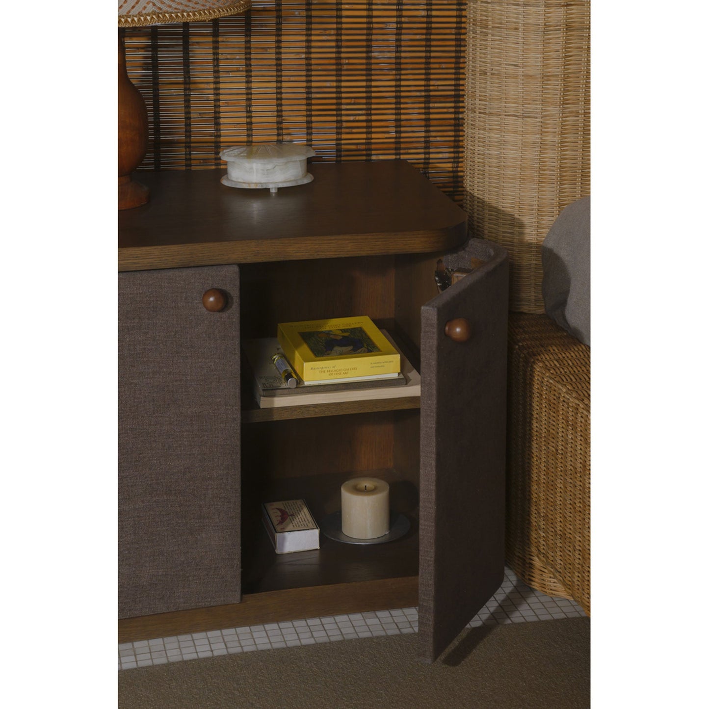 Simone Brown Nightstand - Ornate Home