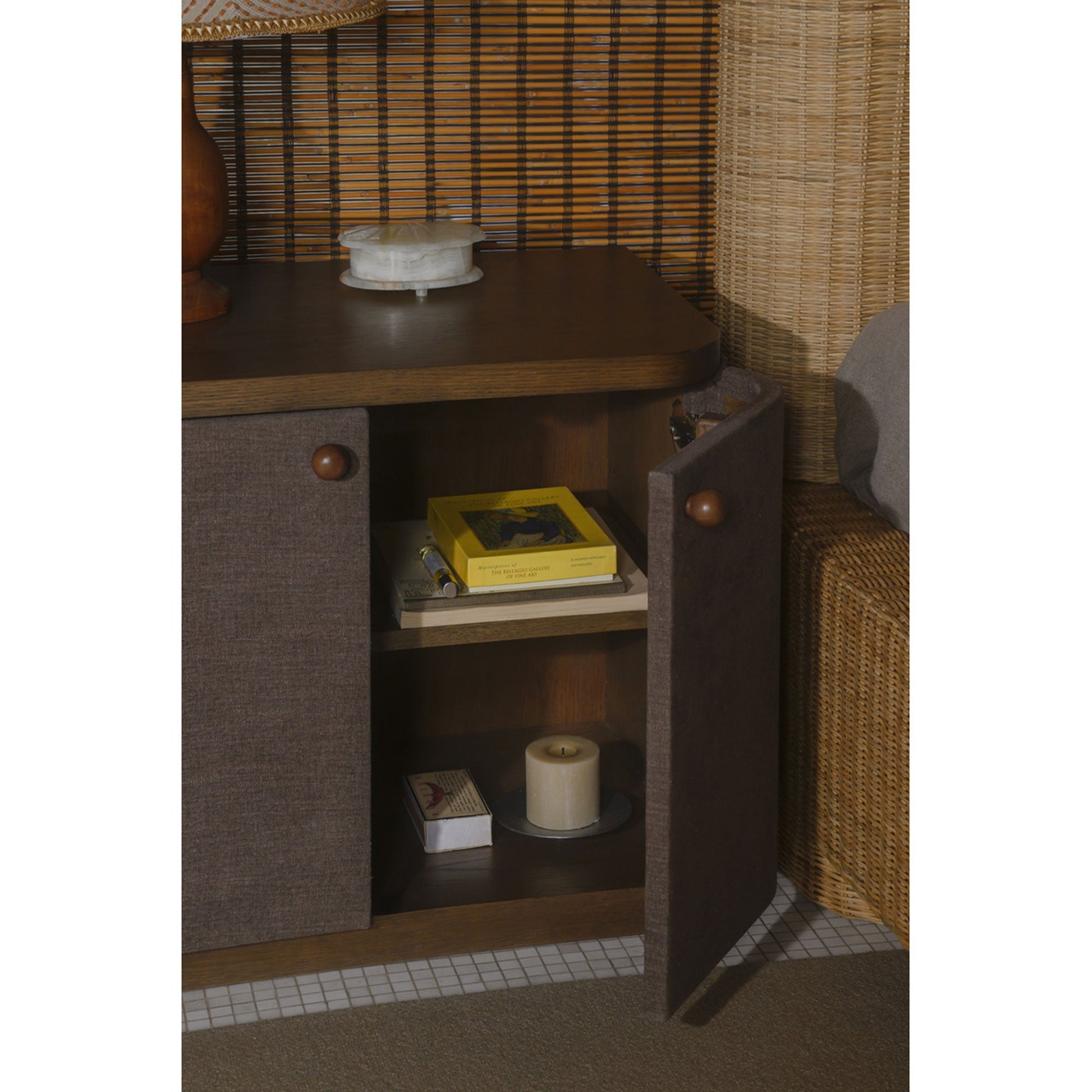 Simone Brown Nightstand - Ornate Home